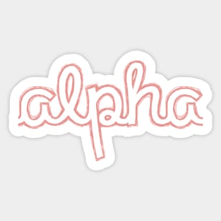 Alpha Cursive Letter Sticker